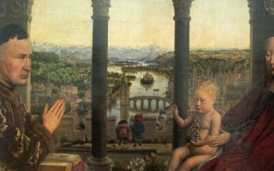 Jan van Eyck: Madonna of Chancellor Rolin (1435) 66*62cm
