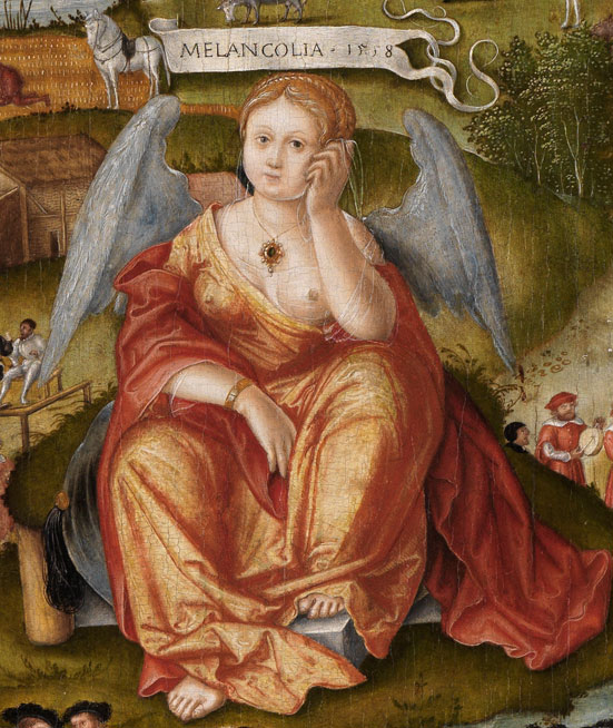 Mathis Gerung: Melankólia angyala az élet kertjében (1558)